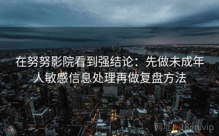 在努努影院看到强结论：先做未成年人敏感信息处理再做复盘方法