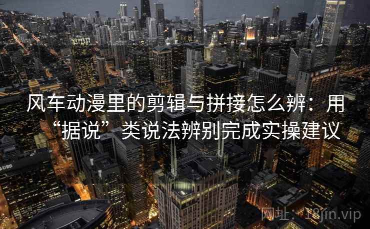 风车动漫里的剪辑与拼接怎么辨：用“据说”类说法辨别完成实操建议