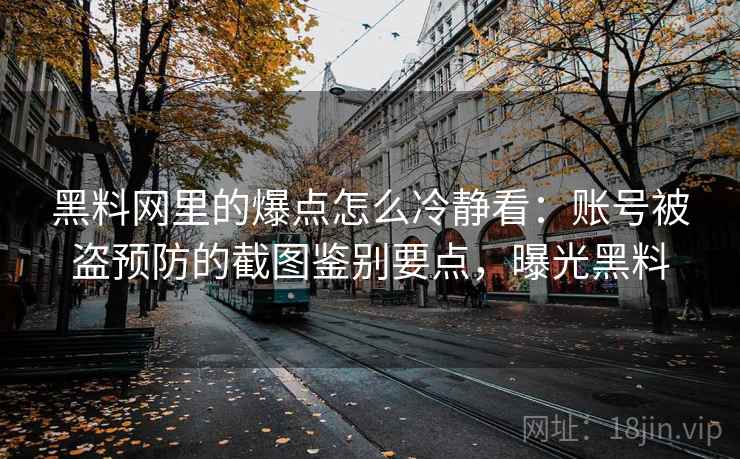 黑料网里的爆点怎么冷静看：账号被盗预防的截图鉴别要点，曝光黑料