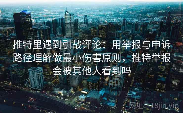 推特里遇到引战评论：用举报与申诉路径理解做最小伤害原则，推特举报会被其他人看到吗