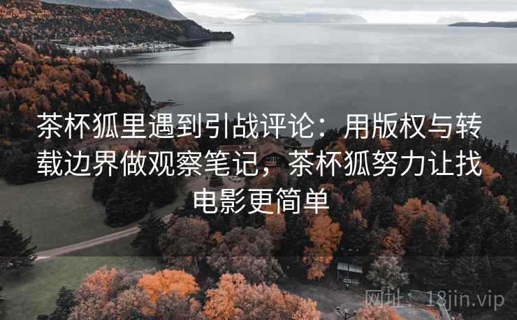 茶杯狐里遇到引战评论：用版权与转载边界做观察笔记，茶杯狐努力让找电影更简单